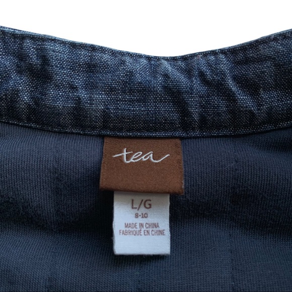 Tea Citizen Chambray Girls Zipper Vest Size Large - Picture 9 of 9